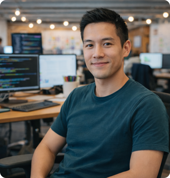 Software developer tracking project hours