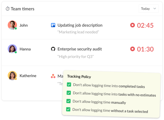 Real-time time tracking