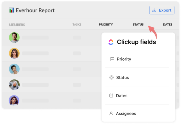 ClickUp Everhour custom fields in reports