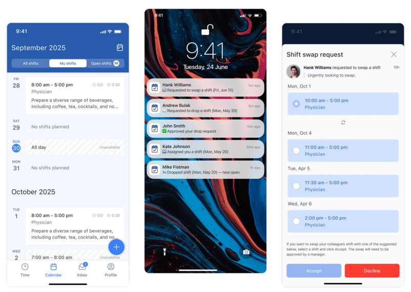 Medical Scheduling Software Mobile App