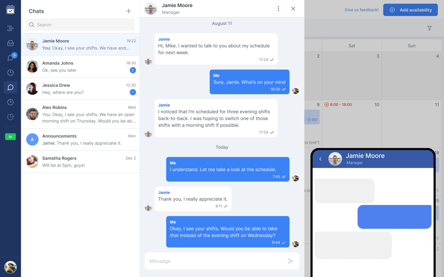 Salon and Spa Scheduling Software Messages
